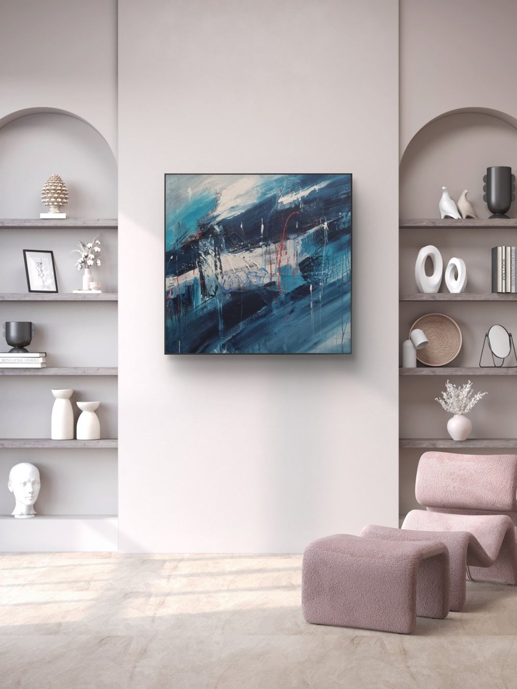 Gemälde: Originales abstraktes Gemälde 70x70cm – Neu (gemäss Beschreibung) aus Urdorf von Contra8 1