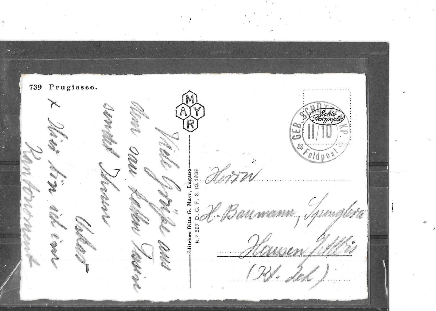 Cartoline postali: TI Prugiasco – Usato da Schocherswil venduto da Wilare 1