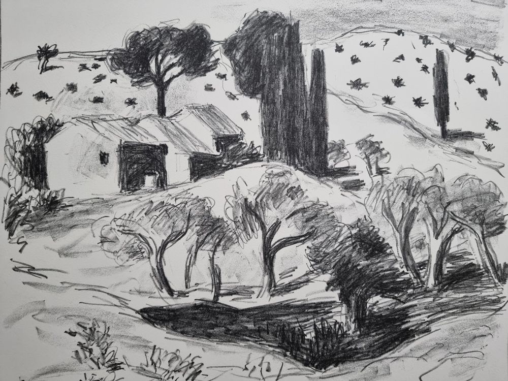 KÜNSTLER UNLESERLICH SIGNIERT LITHOGRAPHIE GRÖSSE 32X24CM 1
