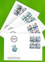 1982 FDC Tierkreiszeichen Viererblöcke SBK 150.--