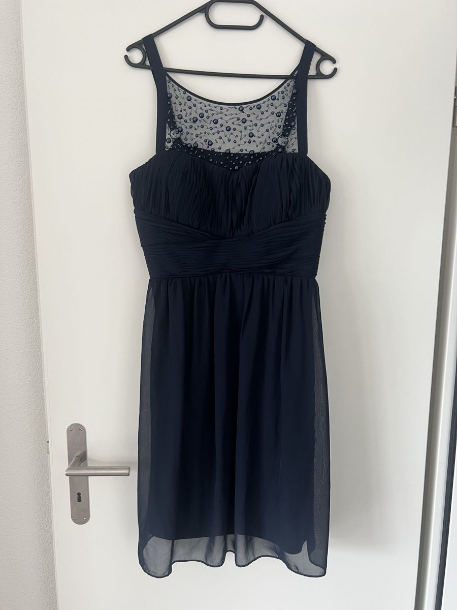 Vestiti: Dunkelblaues Abendkleid mit Pailletten Grösse 42 elastisch – Usato da Messen venduto da Nathii_47