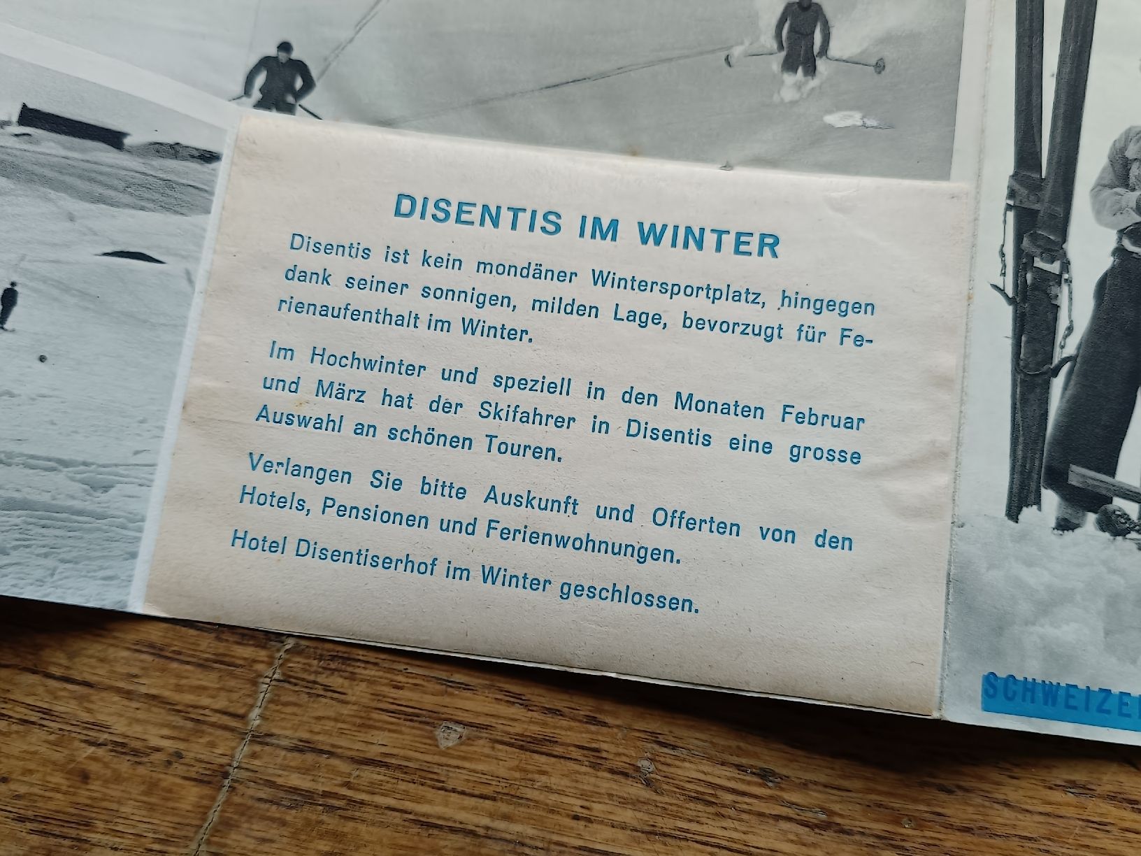 Dokumente: Alter Prospekt / Disentis - Schweizer Skischule ca. 1930 – Gebraucht aus Brugg AG von Ente015 3