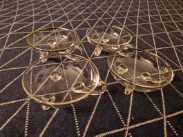 Set 4 Dessertschalen aus Glas