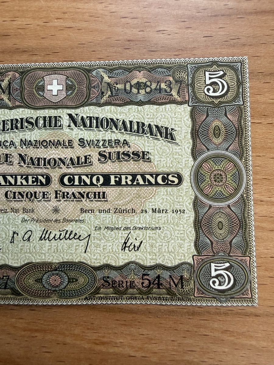 Banconote: Schweizer 5 Franken Banknote – Usato da Grenchen venduto da Bastet007 3