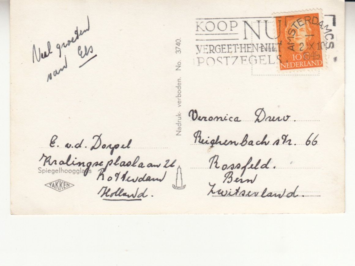 Cartoline postali: Rotterdam 1949 – Usato da Bürglen TG venduto da StampGraf 1