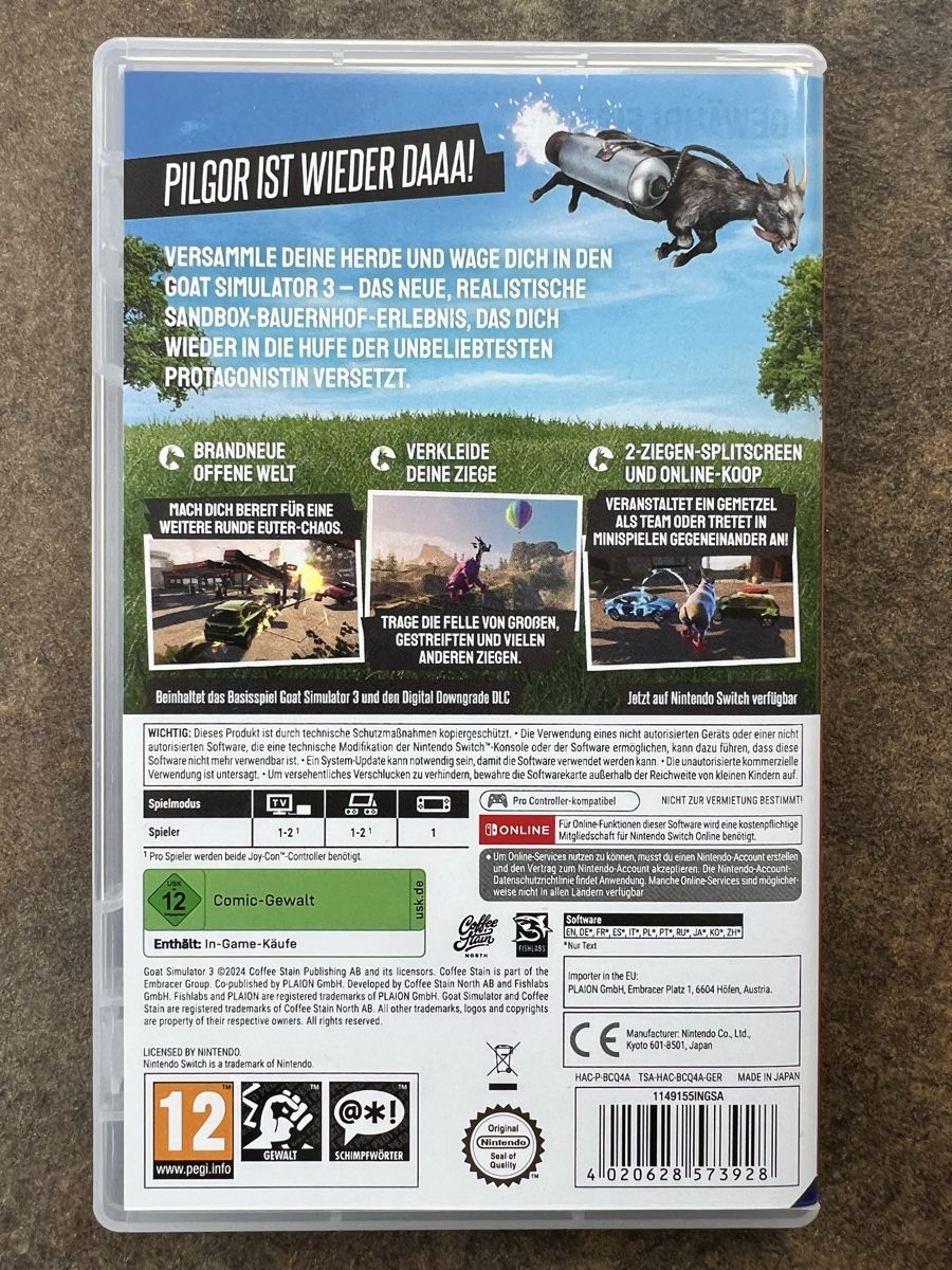 Spiele: Nintendo Switch Spiel Goat Simulator 3 – Neu (gemäss Beschreibung) aus Kradolf von Sulgi 1