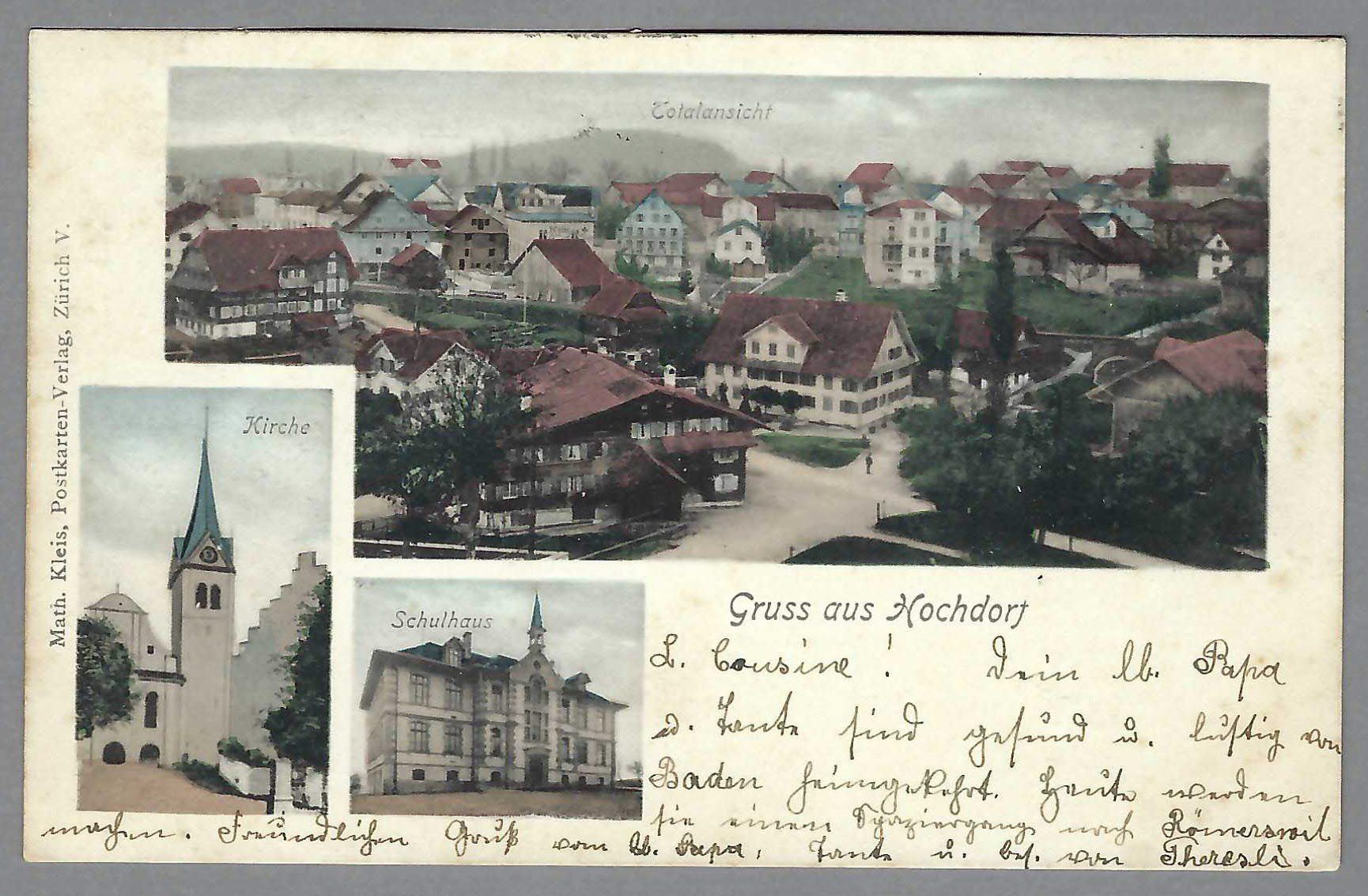 Cartoline postali: 1903 HOCHDORF, GRUSS AUS – Usato da Pura venduto da ulisse1957