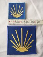 2 Sticker zum Aufnähen für Jakobspilger