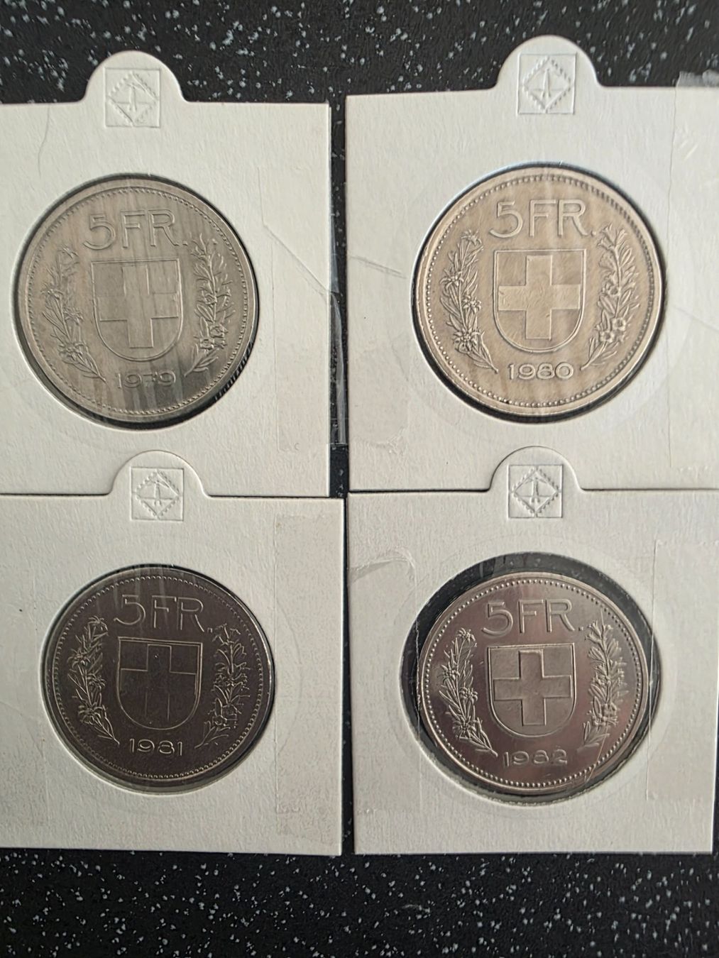Alle Münzen: 5 Francs 1979 - 1980 - 1981 1982 – Neu (gemäss Beschreibung) aus Concise von Punky 8