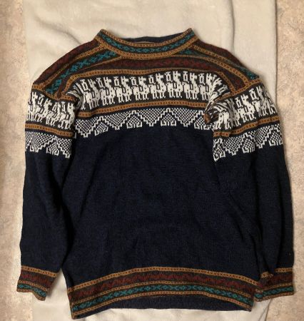 Damen- Wollpullover mit Alpakas