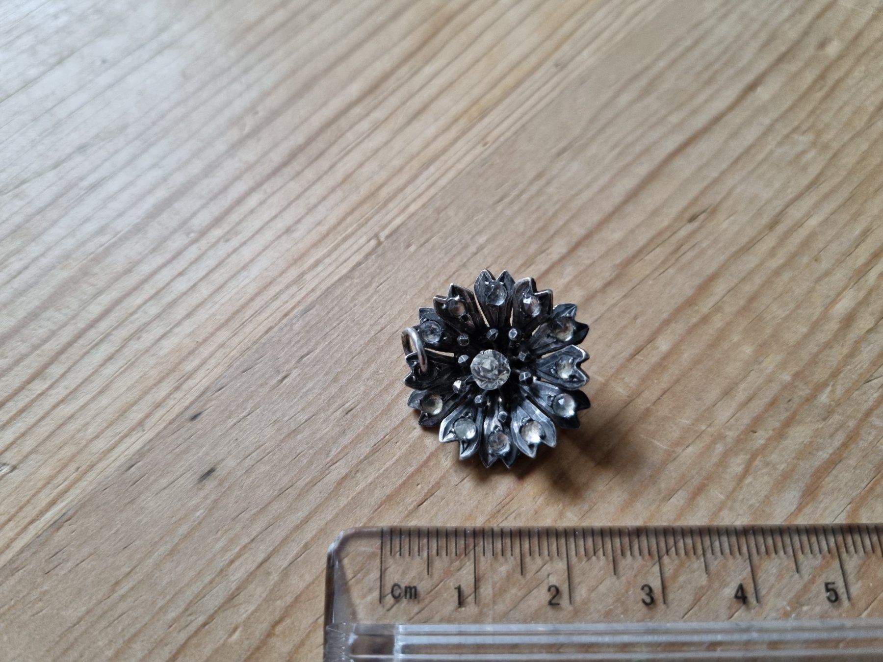Anhänger: Georgian Silber Anhänger Blume mit Paste um 1850 – Gebraucht aus Meggen von WeLoveVintage 2