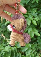 Amigurumi Schlüsselanhänger mit Pferd Neu, handgemacht. 