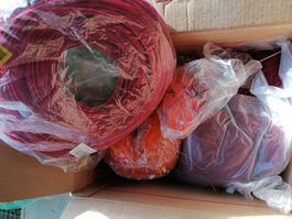 Deko-Wolle Lot de sisal fibre orange rouge + une autre