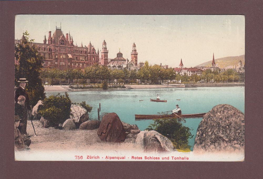 ZÜRICH - Alpenquai - Leute - 1908 | Kaufen auf Ricardo