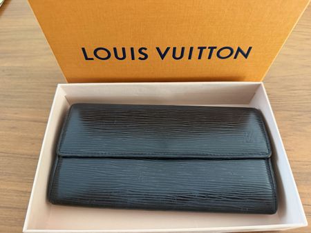 Louis Vuitton Portemonnaie Epi Leder Schwarz / Noir – mit Or