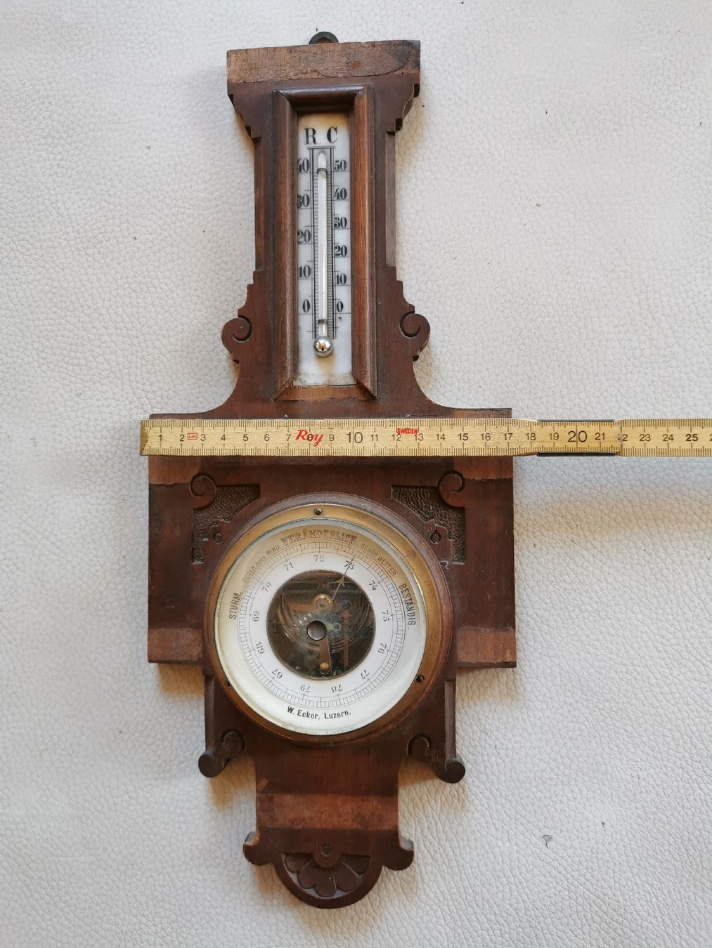 Sonstiges für Haushalt & Wohnen: Thermometer mit Barometer, antik – Gebraucht aus Rüti ZH von Fido20 1