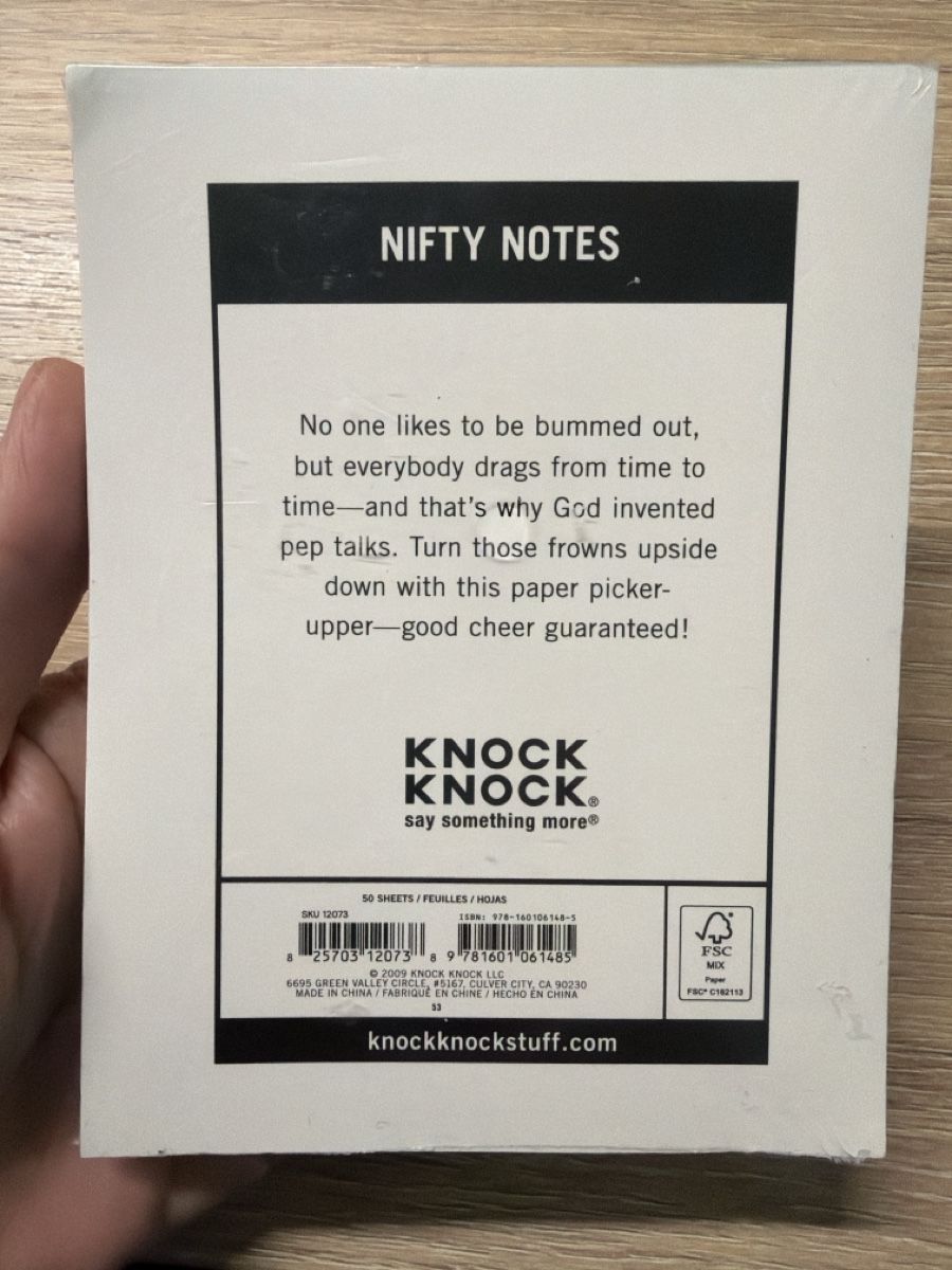 Blocs de correspondance: Notizblock Pep Talk Knock Knock Nifty Notes – Neuf avec emballage d'origine à Schaffhausen par sam_8jng 1