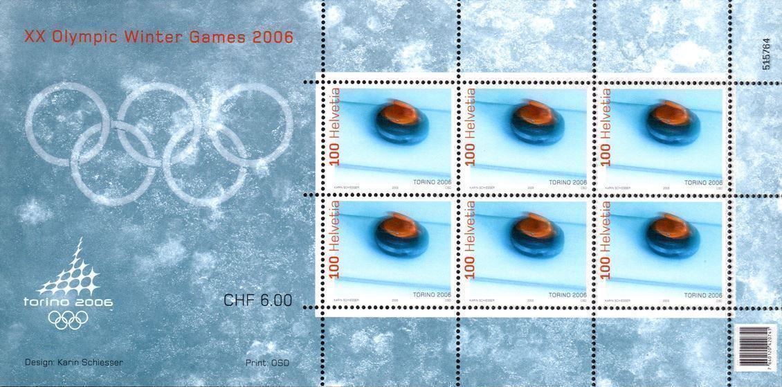 Tutti i francobolli: Kleinbogen Curling Torino 2006** – Nuovo (secondo la descrizione) da Dottikon venduto da haeusibuh5