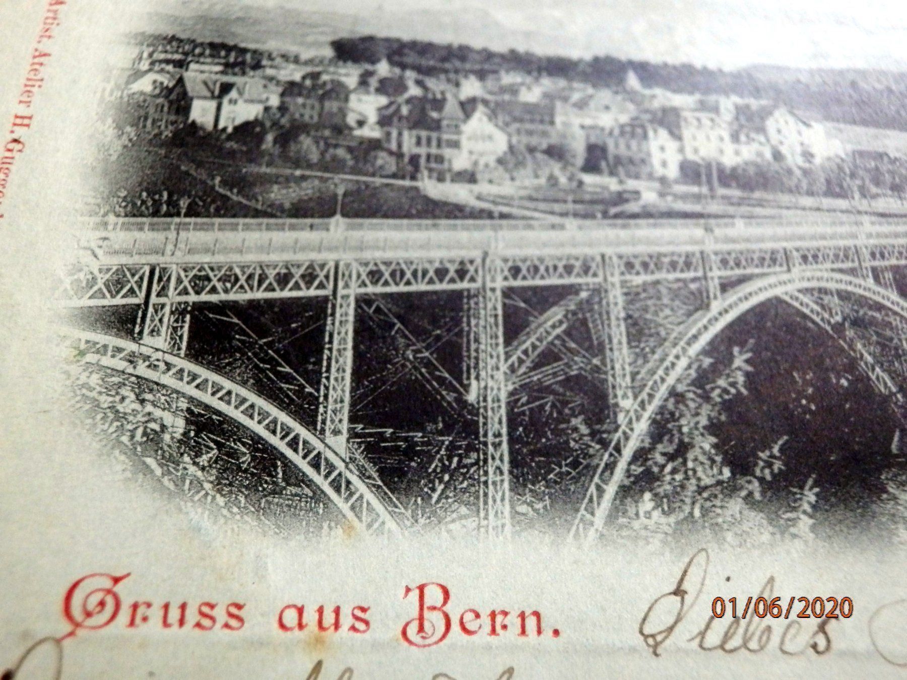 Ansichtskarten: Litho, Gruss aus Bern nach Luzern – Gebraucht aus Ueberstorf von dinbau 8