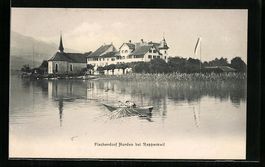Hurden b. Rapperswil, Ufer mit Bootspart