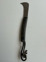 Gärtnermesser mit Holzgriff und Lederband gebraucht(2S4)