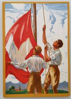 Bundesfeierpostkarte Nr.49I - 1929 - Fahnenaufzug