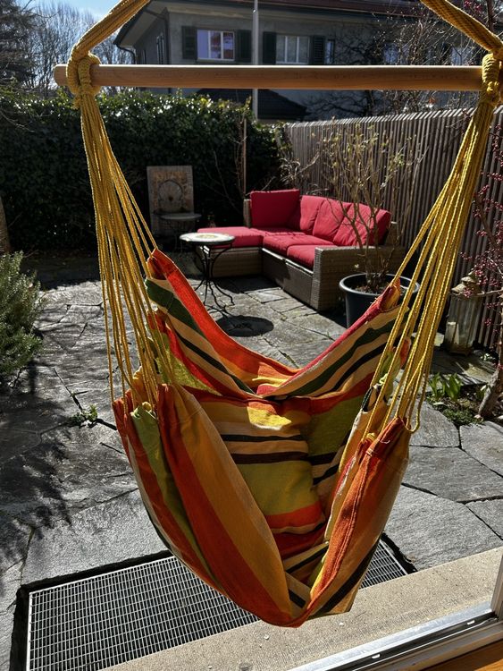 Hängesessel für Garten Balkon Terrasse Frühling Sommer Sonne (Neu ...