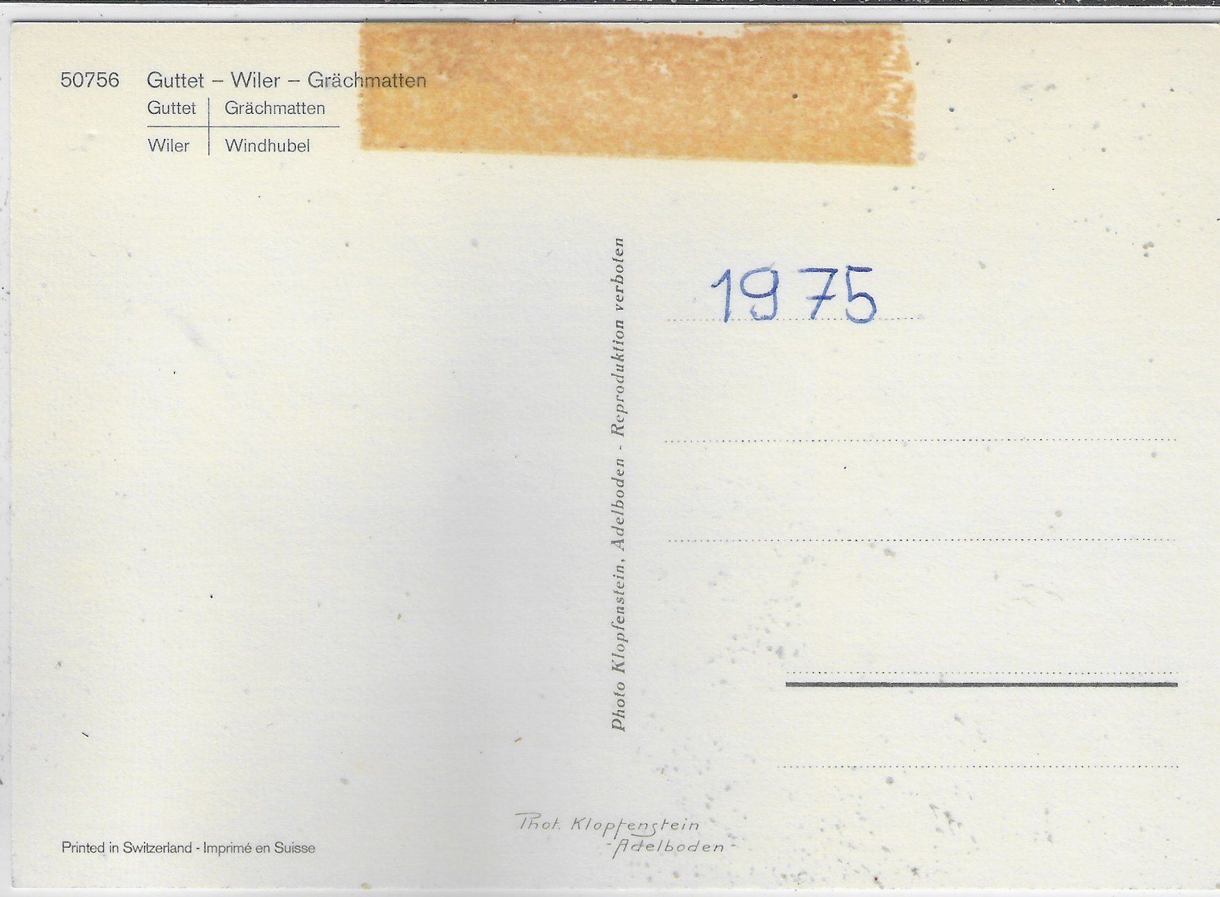 Cartes postales: Guttet - Wiler - Grächenmatten – D'occasion à Ettingen par Kartenplanet 1