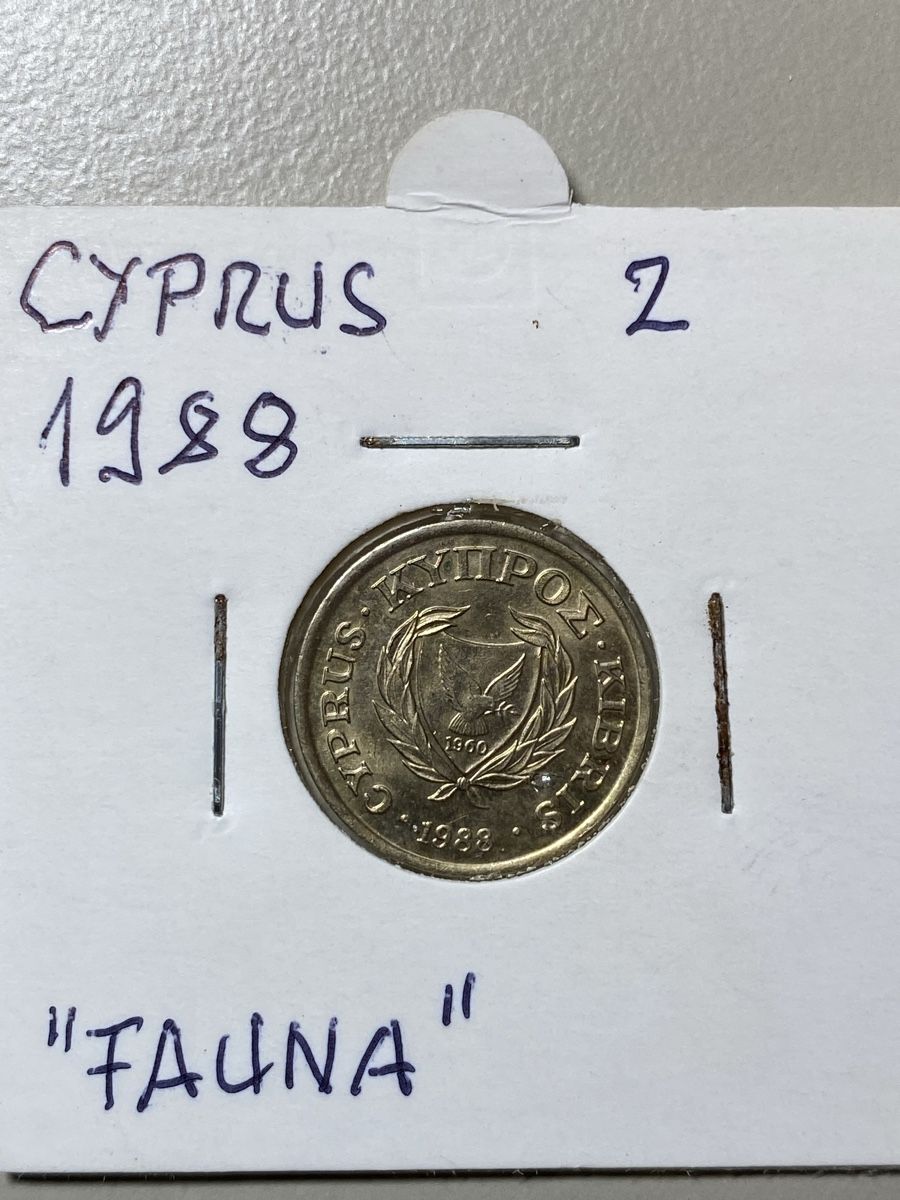 Alle Münzen: Chypre - 2 centimes - 1988 – Gebraucht aus Payerne von Mike1682