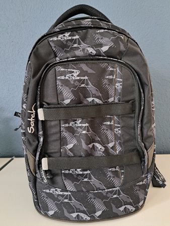 Satch Schulrucksack schwarz-grau