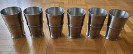6er Set Zinnbecher