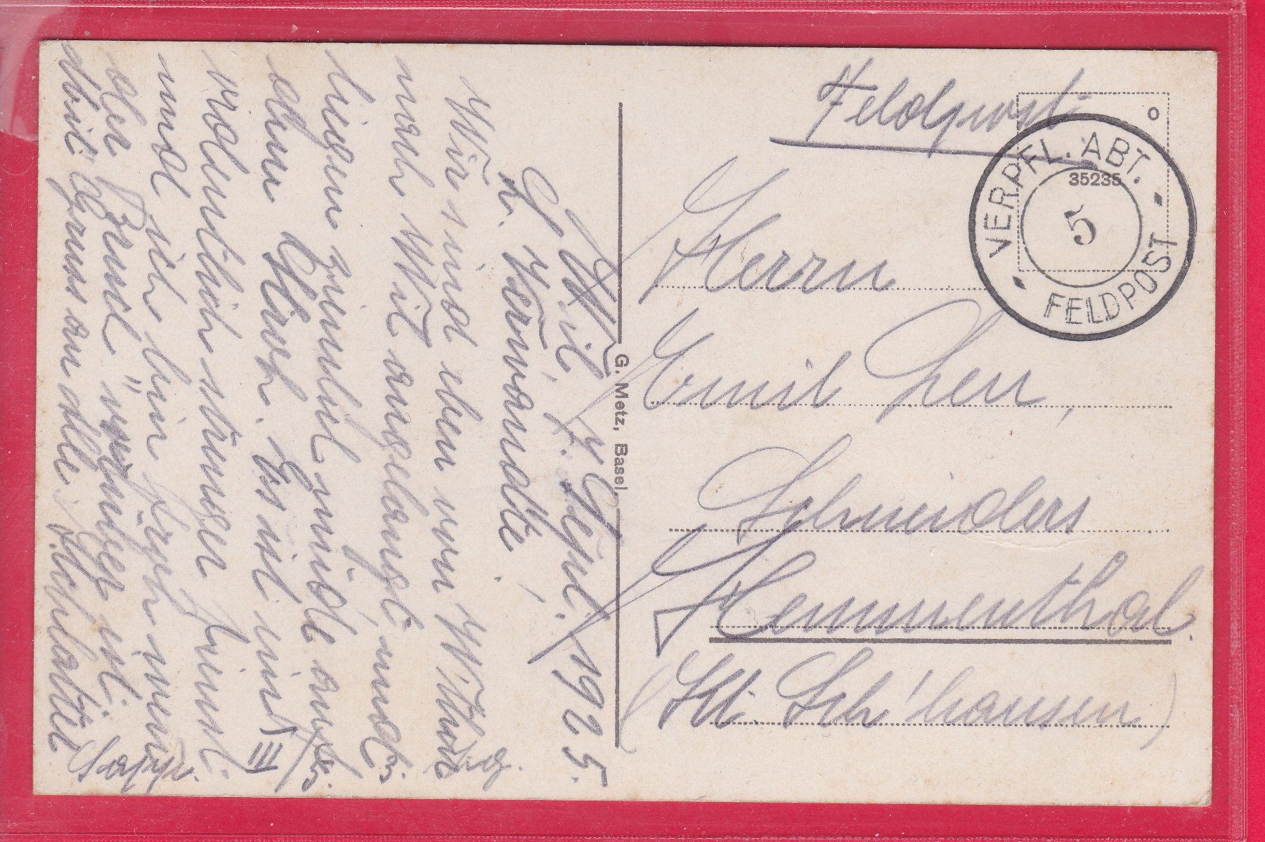 Cartes postales: WIL, 7.9.1925, FELDPOST – D'occasion à Oberrieden par Gebirgsstelze 1