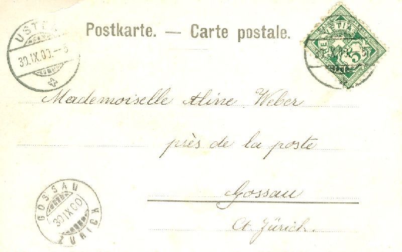 Cartoline postali: Uster - Gruss aus ... blaue Litho + 1900 – Usato da Emmenbrücke venduto da teestube 1