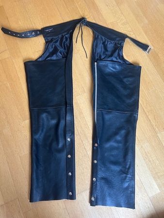 Motorrad leder Chaps S Schwarz