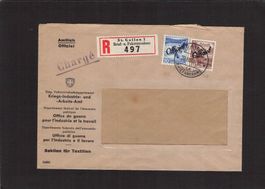 Dienstmarken - Beleg , SBK Nr. 48 + 52 , 20.Vll.1949