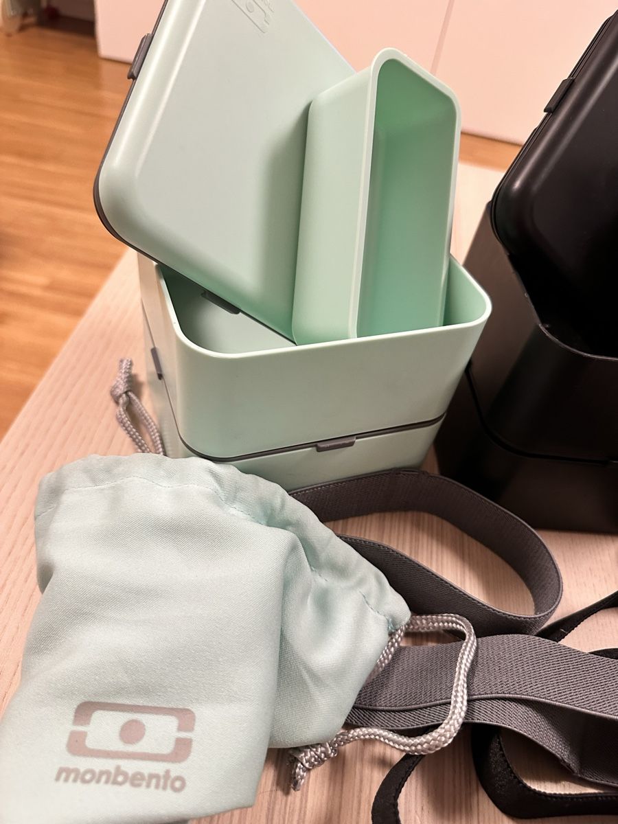 Monbento Contenitori & Simili: Monbento Lunchboxen Bento Box Behälter Set Mint & Schwarz – Usato da Langnau am Albis venduto da Flash2585 3