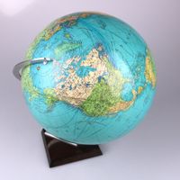Columbus Erdglobus auf Holzfuss mit verstellbare Meridian
