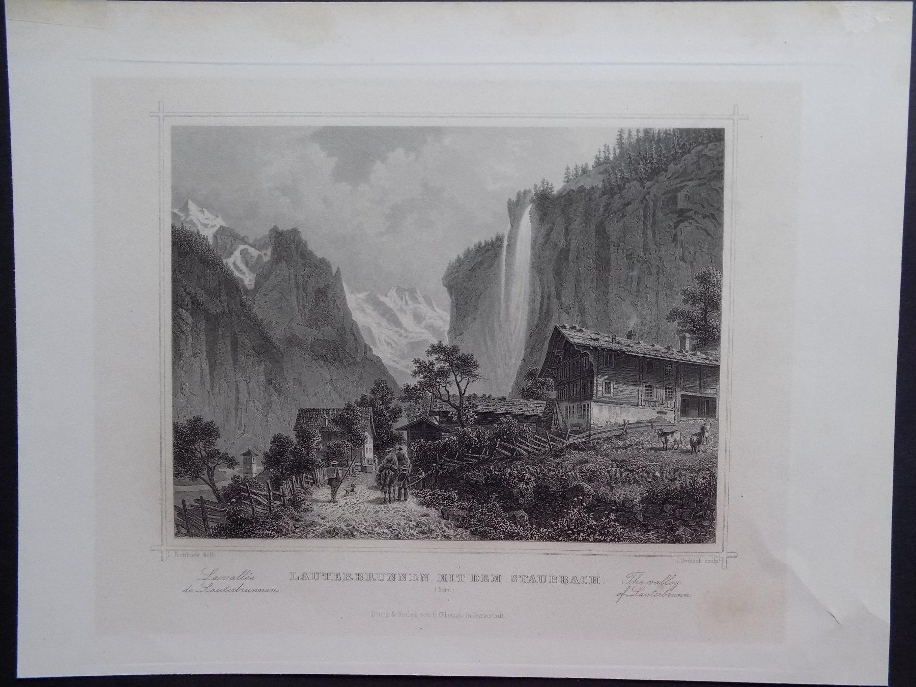 Gravures: Lauterbrunnen Staubbach – D'occasion à Risch par Rischli15