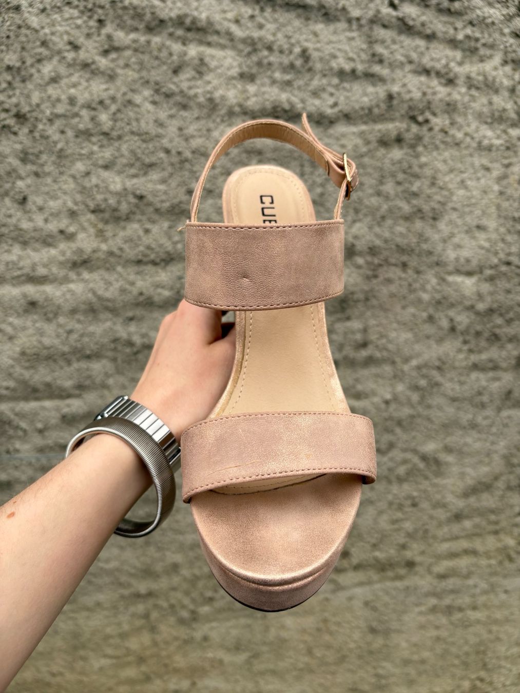 Cube Scarpe da donna: Highheel Sandalette mit Absatz /Plateau-Pumps rosaschimmernd – Usato da Wittnau venduto da cel_j8w9 3