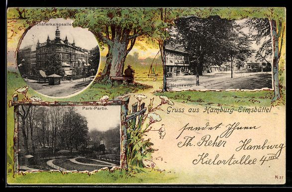 Cartoline postali: Grusskarten-AK Hamburg-Eimsbüttel, Sch – Usato da Berlin venduto da bartko-reher