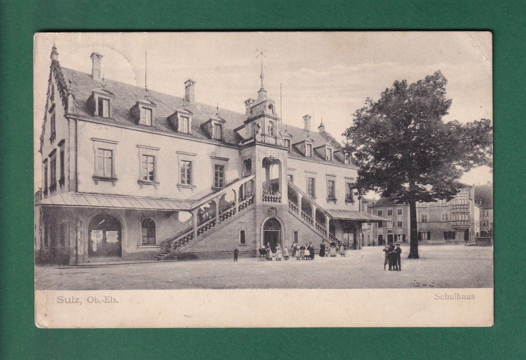 Cartoline postali: SULZ - Schulhaus - 1910 // Eckbug // – Usato da Pully venduto da nicecards-shop