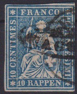 Tutti i francobolli: Strubel 23, 10 Rp mit Strahlenstempel+++ – Usato da Samnaun-Compatsch venduto da Muckimu