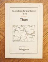 Topographische Karte Thun 1934