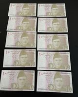 10 Zahlen in einer Reihe von 1 bis 10 selten