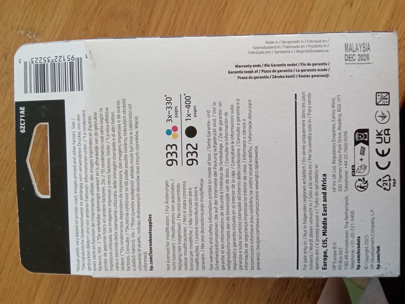 Cartouches & Toner: HP 4-pack Tintenpatronen  – Neuf avec emballage d'origine à Pratteln par Cartonsducoeur_bl 1