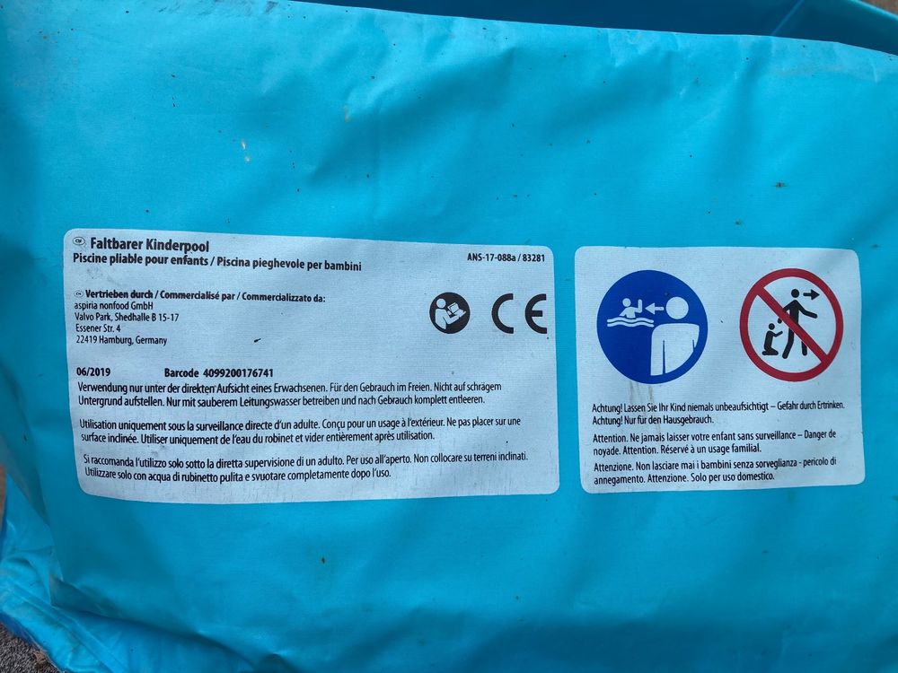 Produktbild von Faltbarer Kinderpool, Tragbares Planschbecken, Klappbarer Pool Für