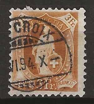 Alle Briefmarken: CH072a - Helvetia debout 72a obl. – Gebraucht aus Trélex von Phil_Albert