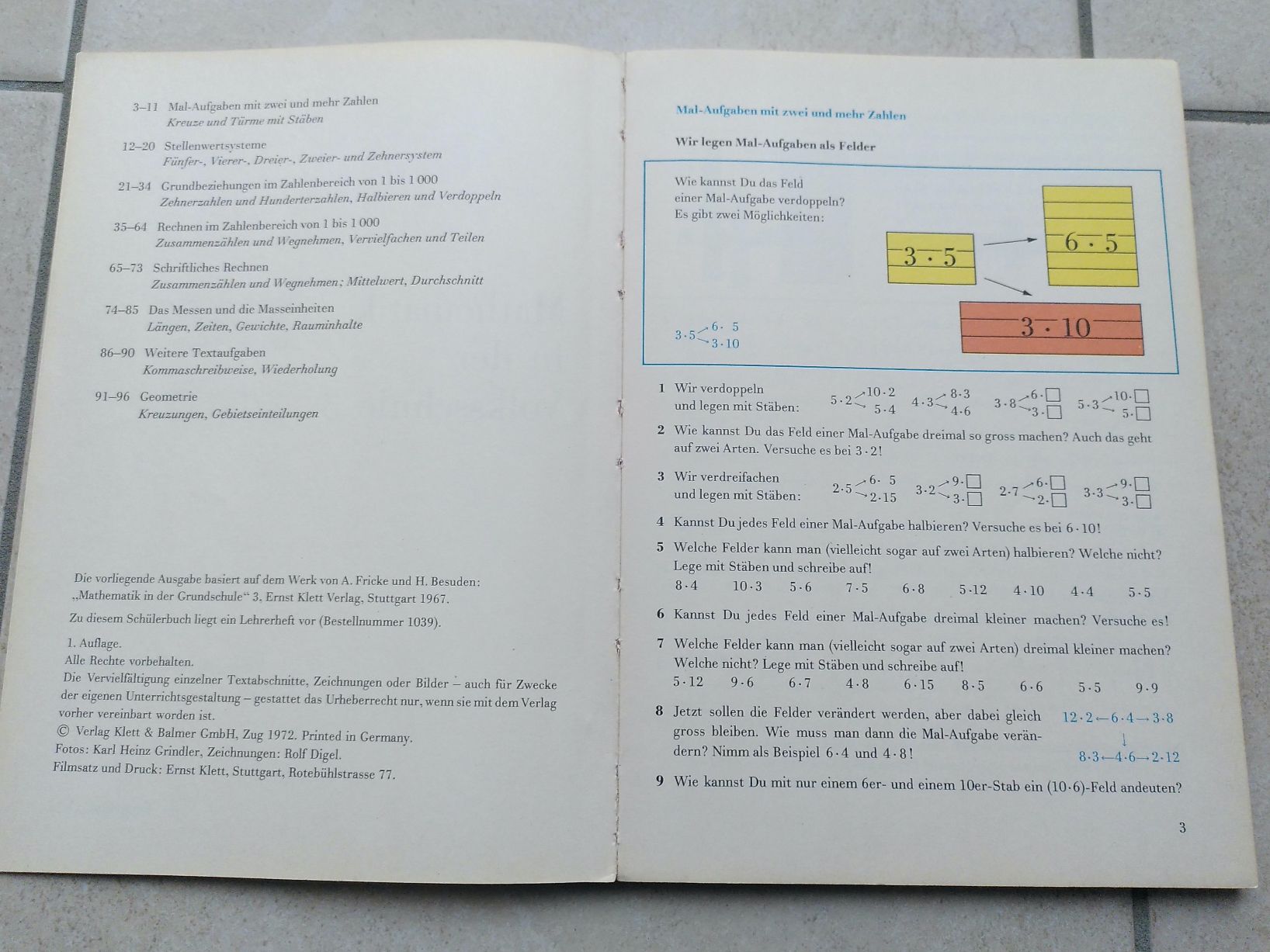 Libri: MATHEMATIK IN DER VOLKSSCHULE 3 – Usato da Brugg AG venduto da olamim 2