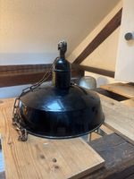 Schwarz Emaillierte stahl Lampe 