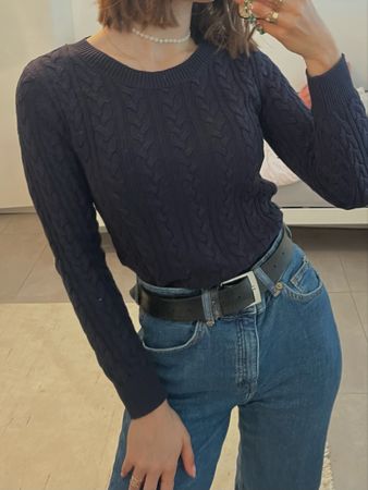 Pull H&M bleu marine S